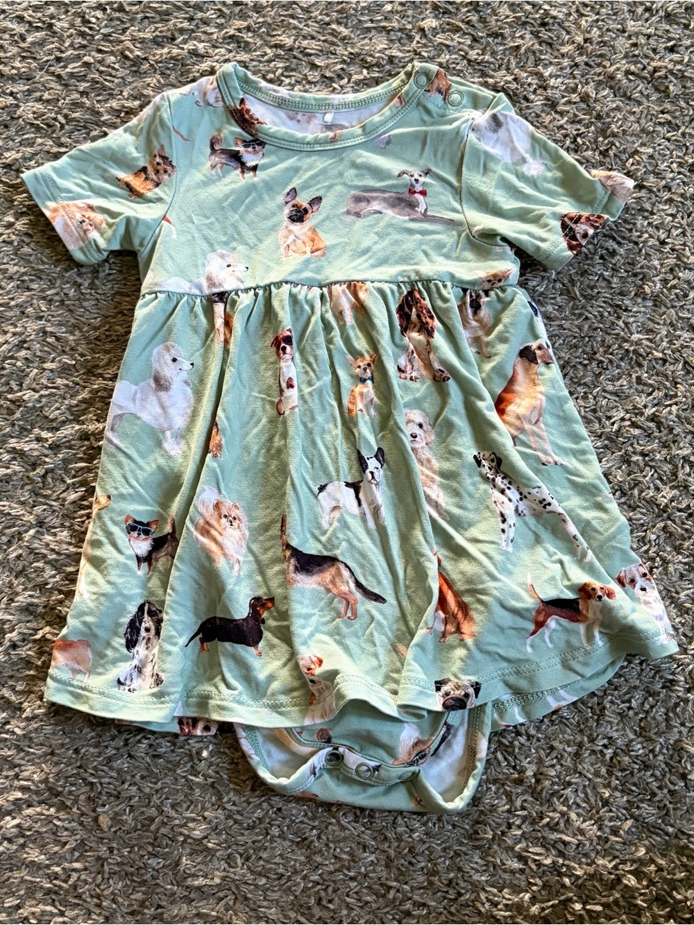 Posh Peanut Puppies Bodysuit Dress Dogs 12-18 Months Bamboo